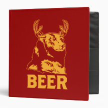 Bear + Deer = Beer Vinyl Binder