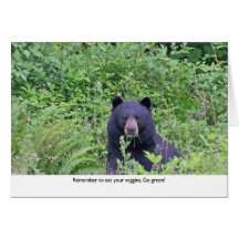Bear Eating His Veggies Card