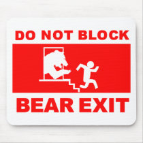 bear exit mousepad by cherryroca bear exit mousepad