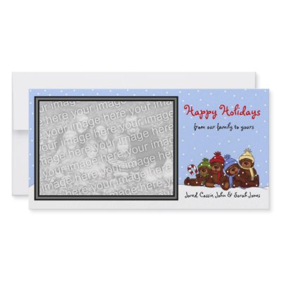 Bear family Christmas photo card by littlemunchkins