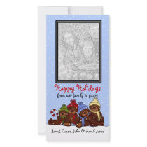 Bear family Christmas photo card Vertical photo cards by littlemunchkins Bear family Christmas photo card Vertical photo cards