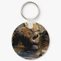 Bear Fight Keychain by buffaloworks Bear Fight Keychain