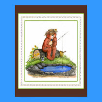 Bear Fishing posters by ZachBear Bear Fishing posters