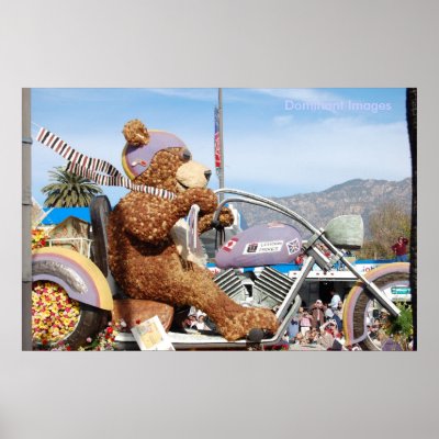 Bear Float Rose Parade Pasadena, Dominant Images Poster by foxykatrocks