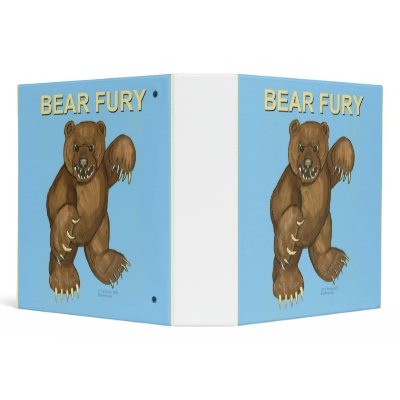 Bear Fury 3 Ring Binders by starhorsepax