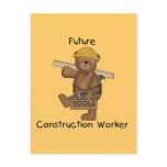 Bear Future Construction Worker Tshirts and Gifts Postcards