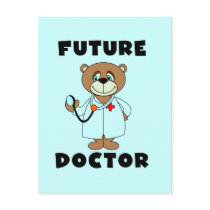 Bear Future Doctor Tshirts and Gifts Postcards
