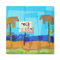 Bear Garden Refrigerator Magnet