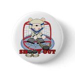 Bear Goalie Shoot Out Hockey Tshirts and Gifts Pins