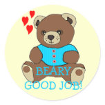 Bear-Good Job Teacher's Homework Sticker