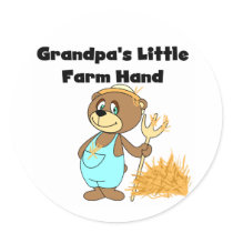 Bear Grandpas Farm Hand  stickers