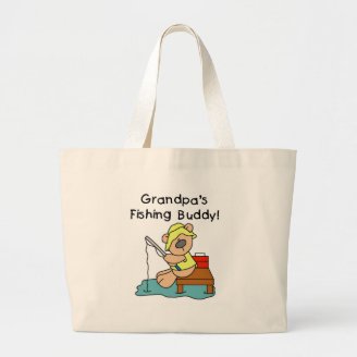Bear Grandpas Fishing Buddy Canvas Bags