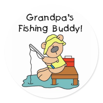 Bear Grandpas Fishing Buddy Stickers by toddlersplace