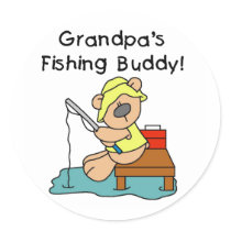 Bear Grandpas Fishing Buddy stickers by toddlersplace Bear Grandpas Fishing Buddy stickers