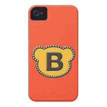 Bear Head Initial B iPhone 4 Case-Mate Case