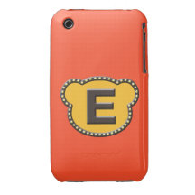 Bear Head Initial E Case-Mate iPhone 3 Cases