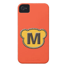 Bear Head Initial M iPhone 4 Case