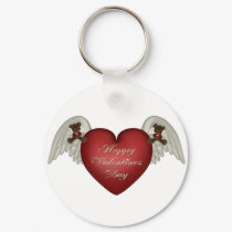bear heart2 keychains by Terikia bear heart2 keychains