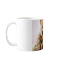 bear holding calla lilies mug cup