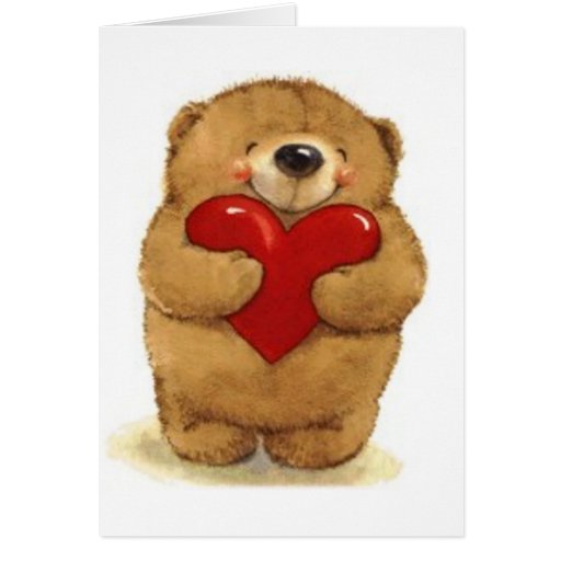 bear holding a heart