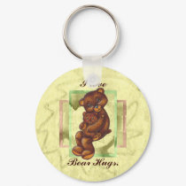 Bear Hug Keychain by Customizables Bear Hug Keychain