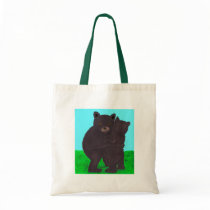 Bear Hug. Two bears hugging out in nature Bags