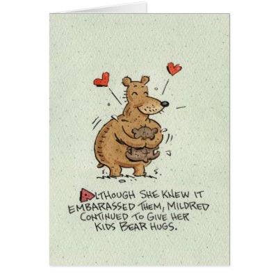 Bear Hugs Greeting Card by elwoodhsmith