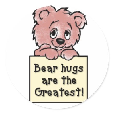 Bear Hugs Round Stickers by fstasu