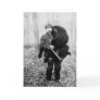 Bear hunter, 1909 greeting card Bear hunter, 1909 greeting card