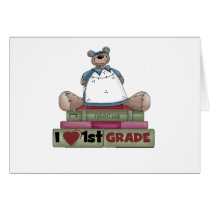 Bear I Love 1st Grade cards