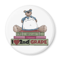 Bear I Love 2nd Grade magnets by school_teacher Bear I Love 2nd Grade magnets
