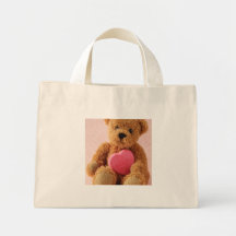bear i luv u tote bag