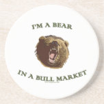 Bear in a Bull Market Beverage Coaster
