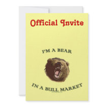 Bear in a Bull Market Personalized Invitations