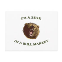Bear in a Bull Market Postcard