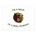 Bear in a Bull Market Postcard