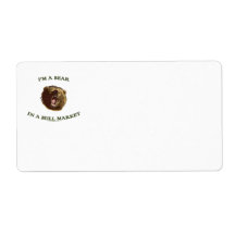 Bear in a Bull Market Shipping Label