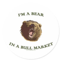 Bear in a Bull Market Sticker