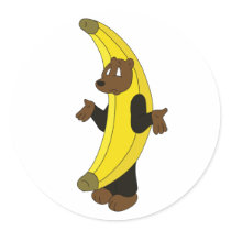 Bear in Banana Suit stickers