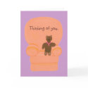 Bear in chair, Thinking of you, greeting cards