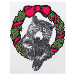 bear in wreath personalized flyer