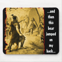 Bear jumped on my back... mousemats