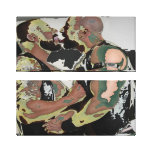 Bear Kiss on Double Canvas (60s Flashback) Canvas Print