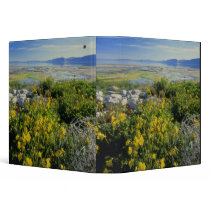 BEAR LAKE, UT, US, monkey-flower & tumbleweed, 3 Ring Binder
