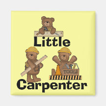 Bear Little Carpenter Tshirts and Gifts Refrigerator Magnets