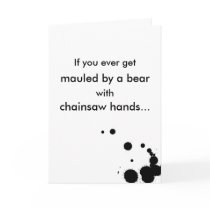 Bear Mauling Romance Greeting Card