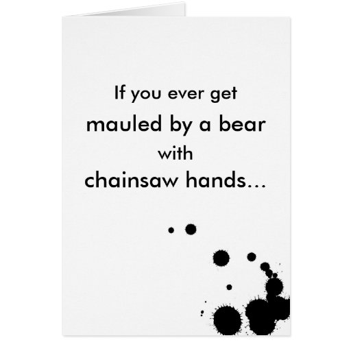 Bear Mauling Romance Greeting Card