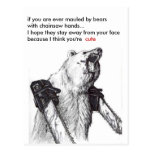 Bear Mauling Romance Post Cards