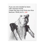 Bear Mauling Romance postcards