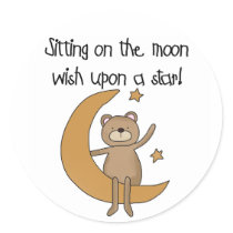Bear, Moon, and Stars stickers